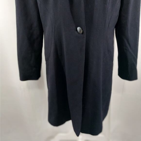 LARRY LEVINE/DRESSBARN! TAILORED BLACK LONG LGTH, DRAPEY & ELEGANT JACKET! SZ 14 - Picture 5 of 14